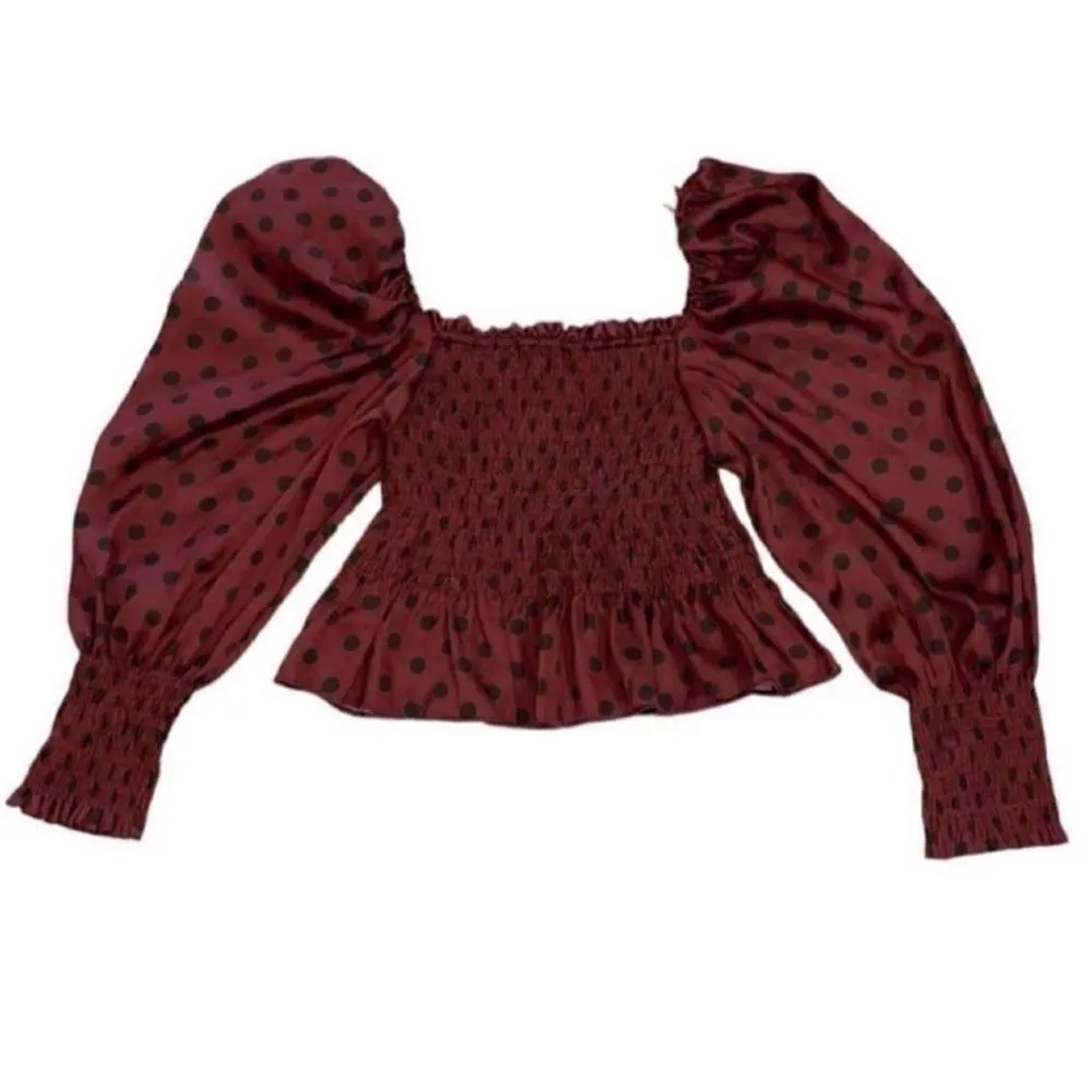 Zara MIDI Polka Dot Mauve & Olive Green Skirt
Set(Size XS) - Image 4