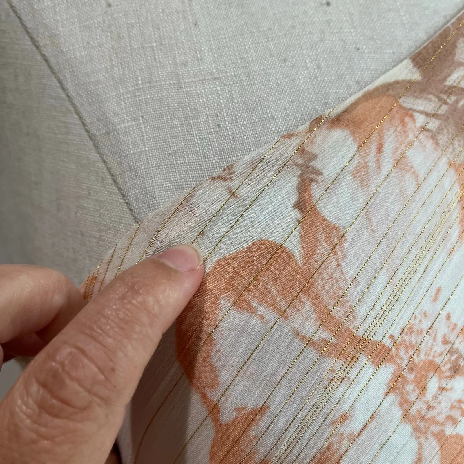 Express Metallic Floral One Shoulder Front Twist Pleated Maxi Dress Size M - Image 11