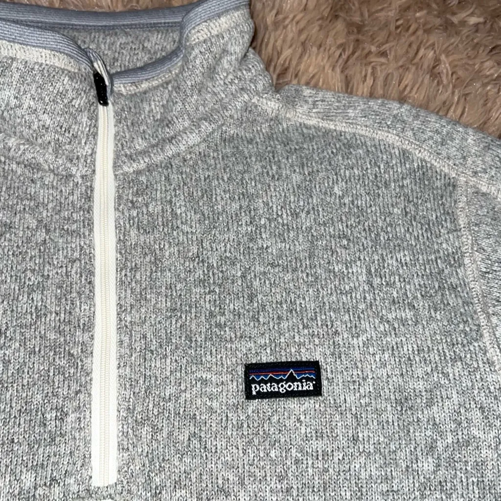 Patagonia Light Gray Fleece Quarter-Zip - Image 2