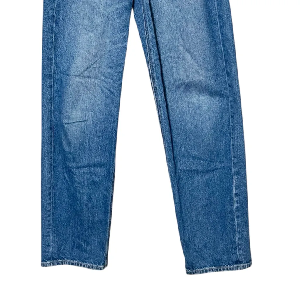 American Eagle Super High Rise Baggy Straight Jeans Size 00 Blue Y2K Casual - Image 4