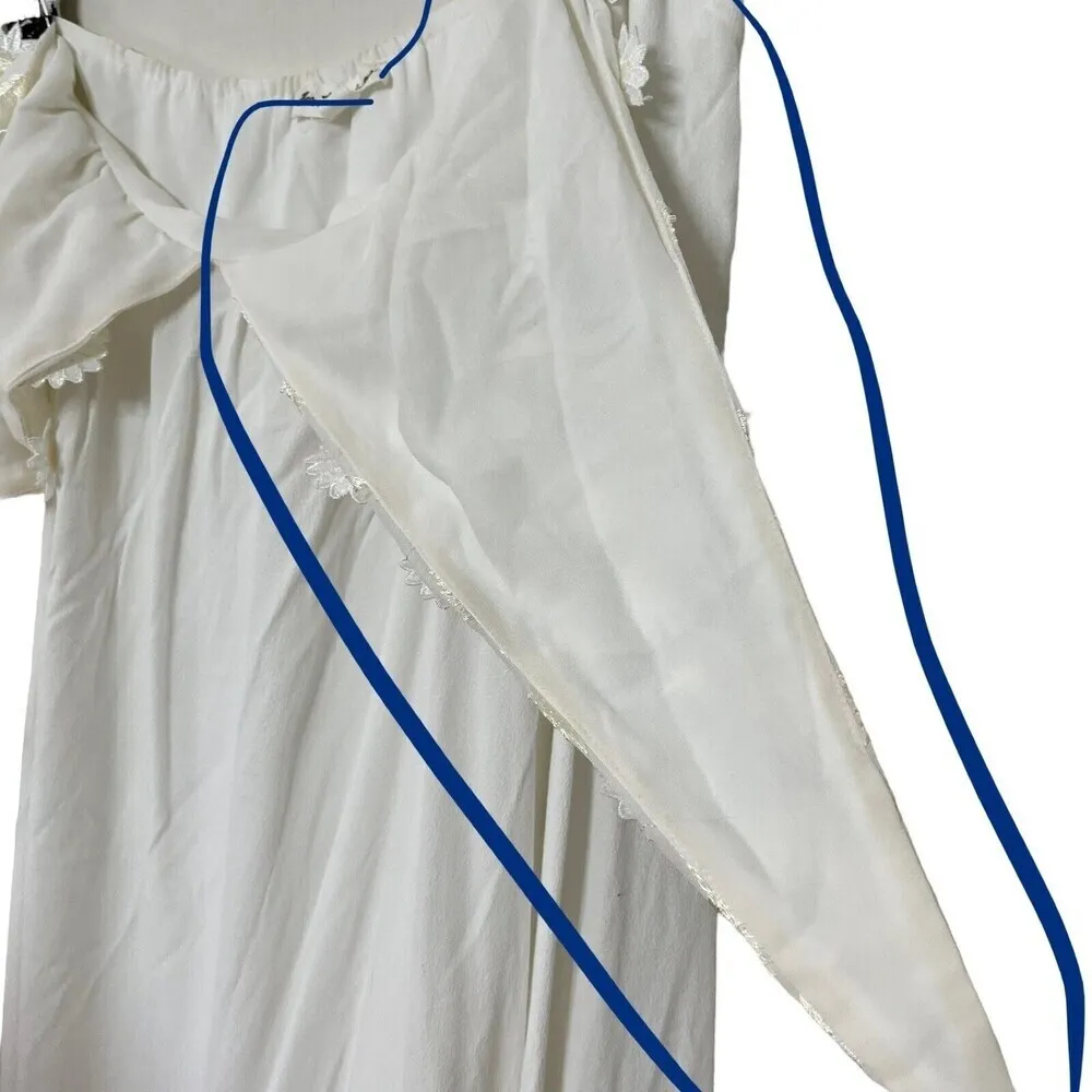 For Love & Lemons White Open Back Maxi Wedding Dress Boho Sexy Halter Gown Small - Image 12