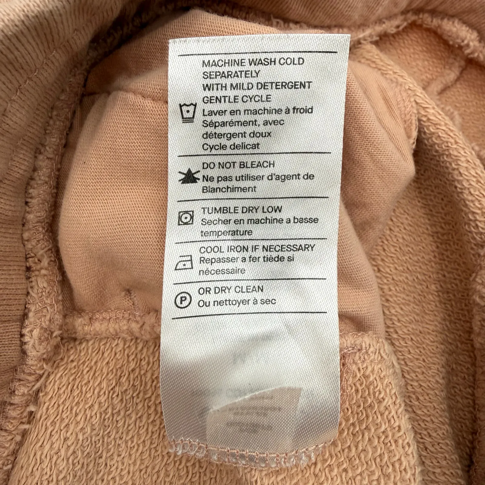 Vince Sweatpants Womens Medium NWOT Crop Wide Leg French Terry Blush Sand NEW - Image 10