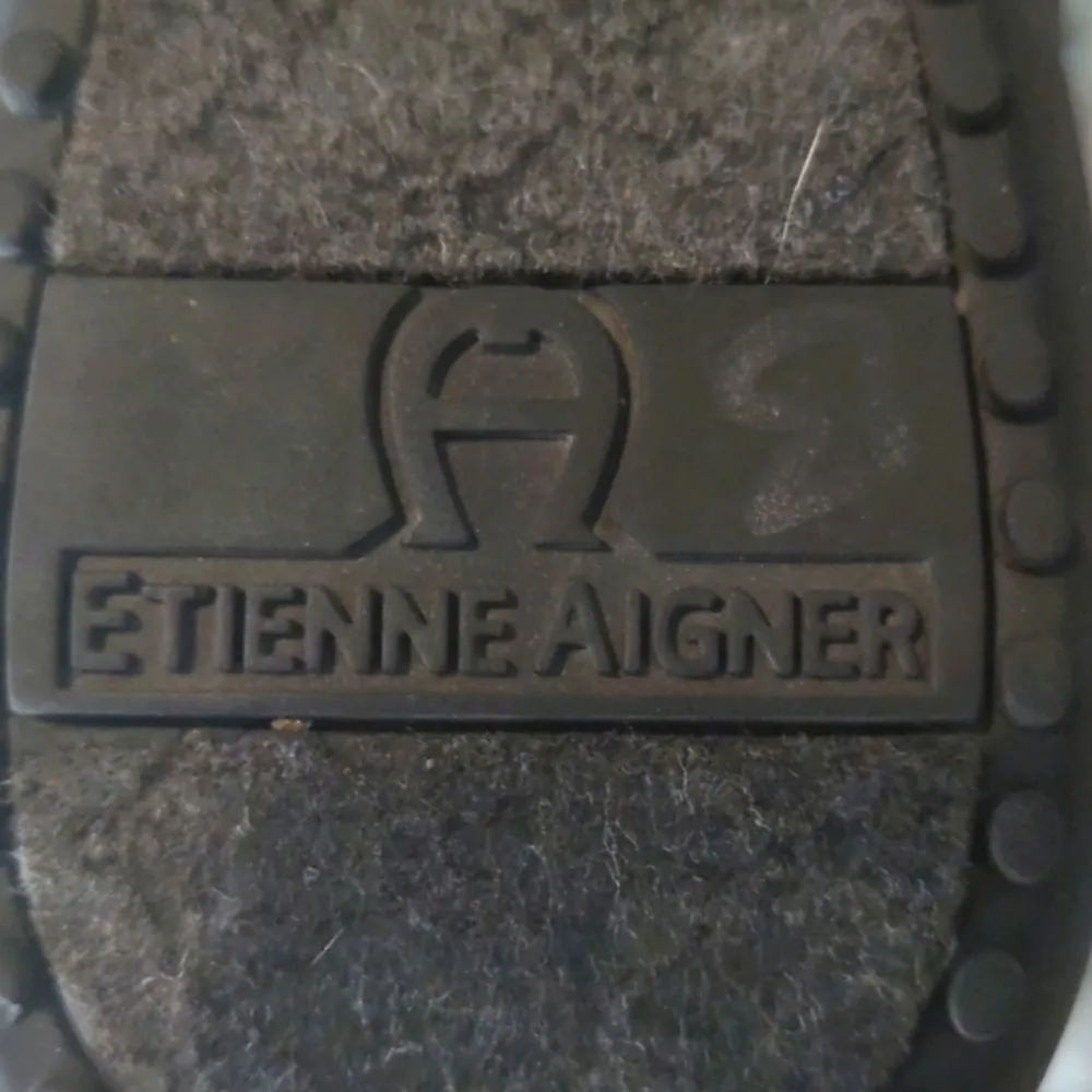 EA Etienne Aigner Brown Navy Flats Loafers Canvas Shoes Size 7.5 EUC #3162 - Image 7