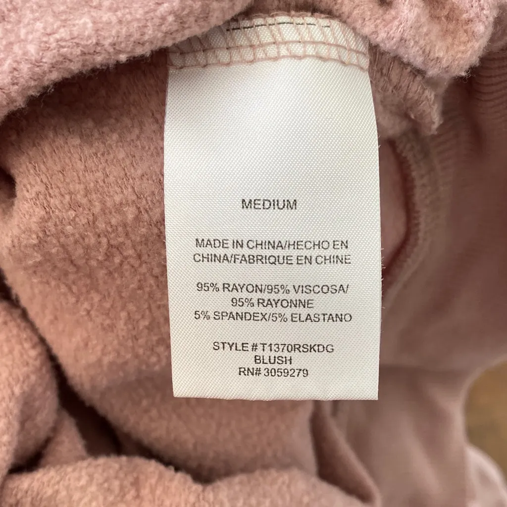 Thread & Supply “That Cozy Life” Blush Pink Crewneck Crop Sweatshirt – Size M Size M - Image 4
