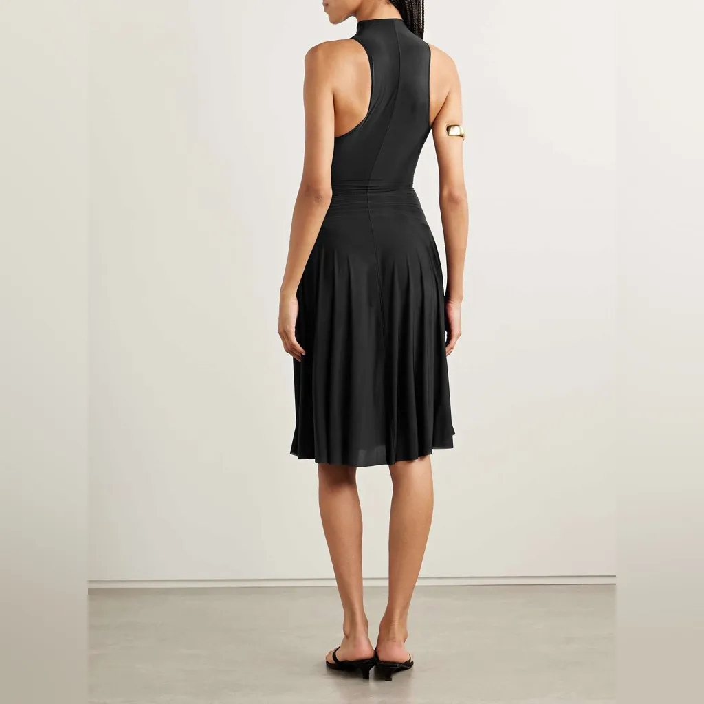 SKIMS Milky Sheer High Neck Midi Dress - Obsidian, Size Small, $148 - Image 3