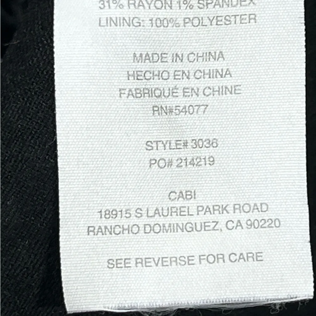 CABI MEDIA KNIT CROP JACKET SNAP FRONT SHLD PADS M BLACK W/GREEN TWEED INSET A38 - Image 6