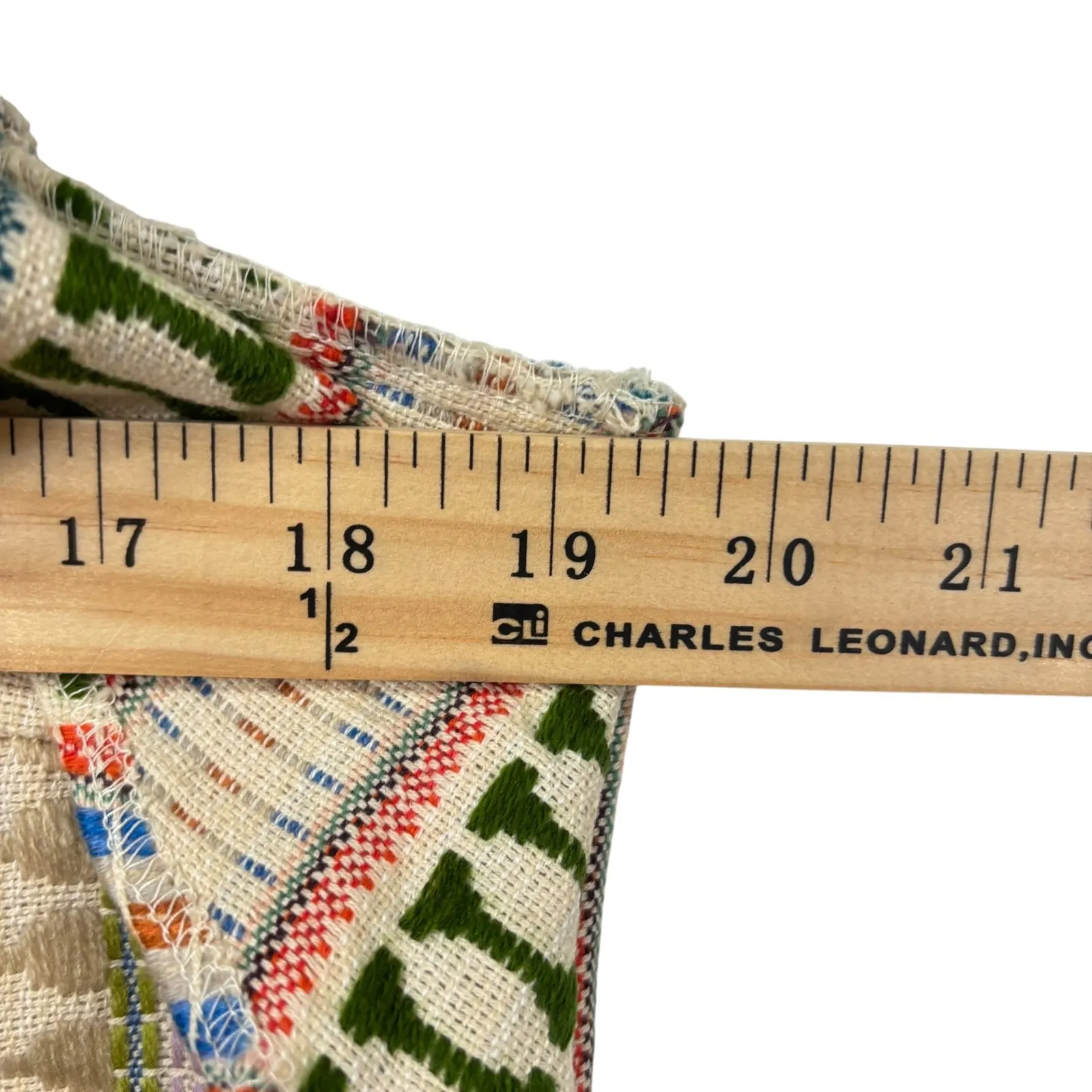 Just Bellina Women's Sleeveless Ruffle Aztec Woven Multicolor Striped Top Size L Tan Size L - Image 6