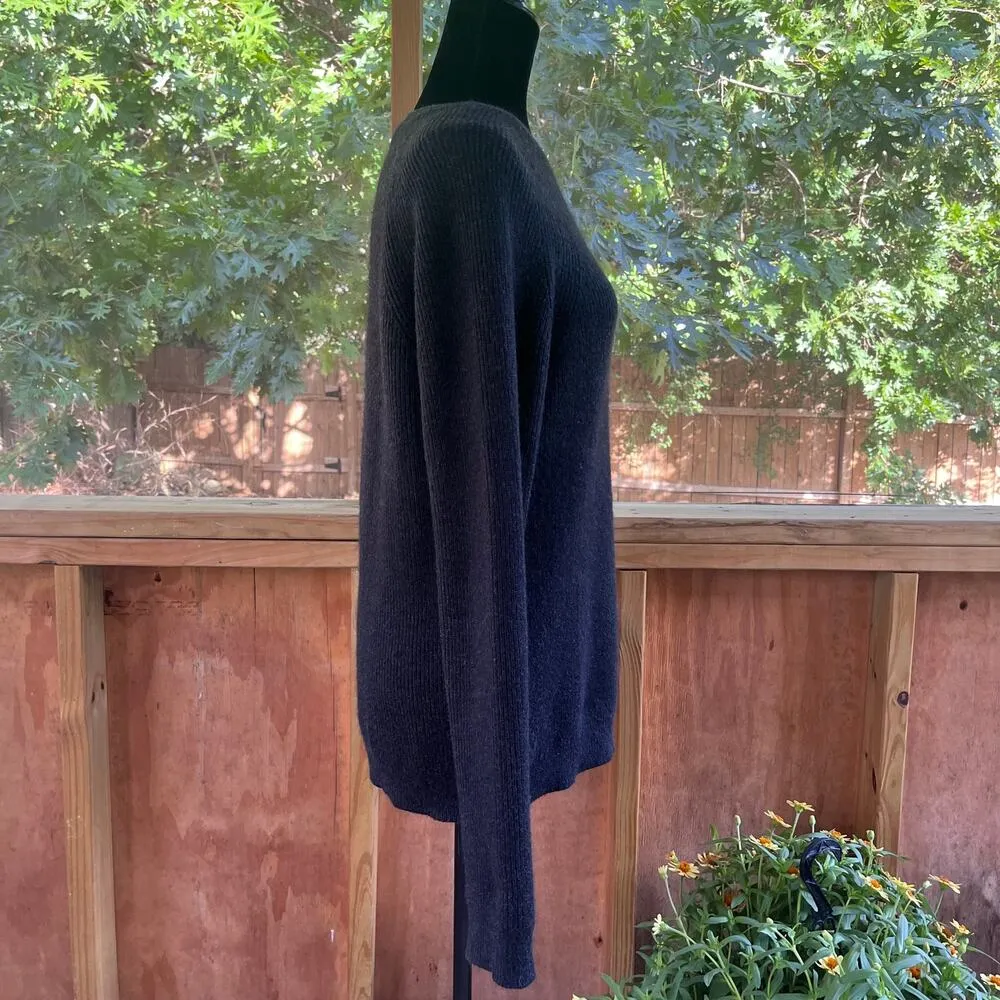 Club Monaco Women's Black Longline Pullover Sweater Size M - Image 2