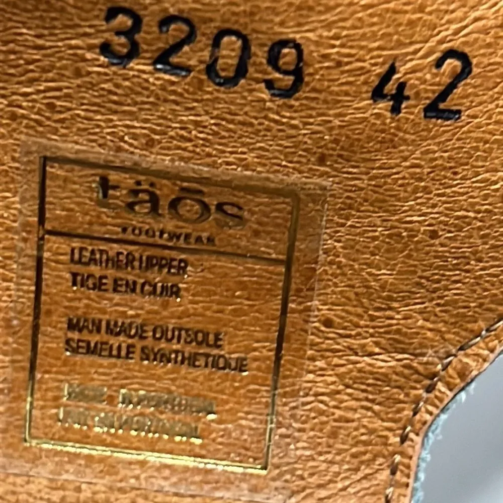 Taos Women’s Blue Textured Leather Velcro Two Strap Ankle Strap Wedge - Image 14