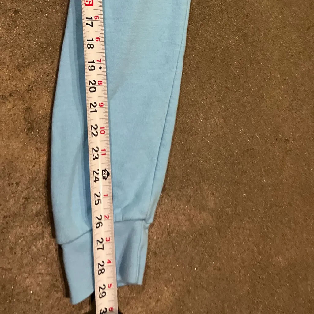 Aviator Nation 5 Stripe Hoodie Sweatshirt in Turquoise Blue Women’s Size L - Image 14