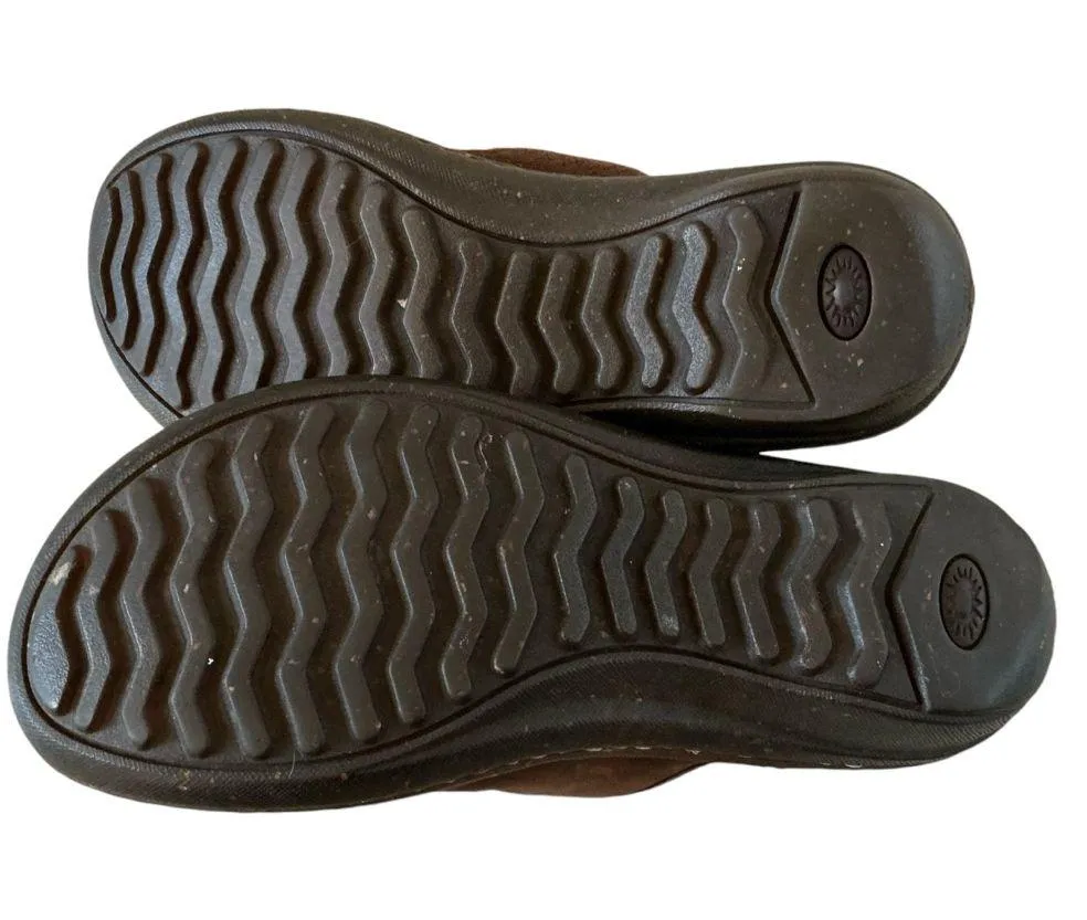 Ugg Kohala brown leather clogs sheepskinn lined size 6 women’s outdoor slippers - Image 7