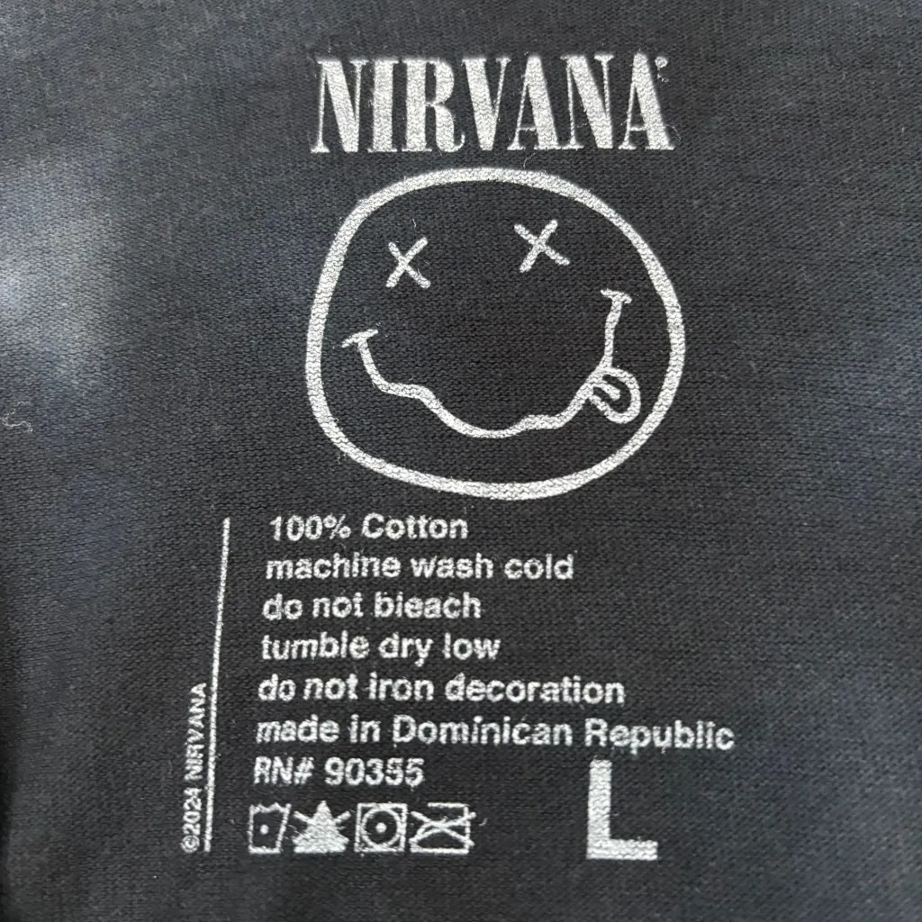 Nirvana In Utero Grunge Band Tie-Dye T-shirt Size Large - Image 4
