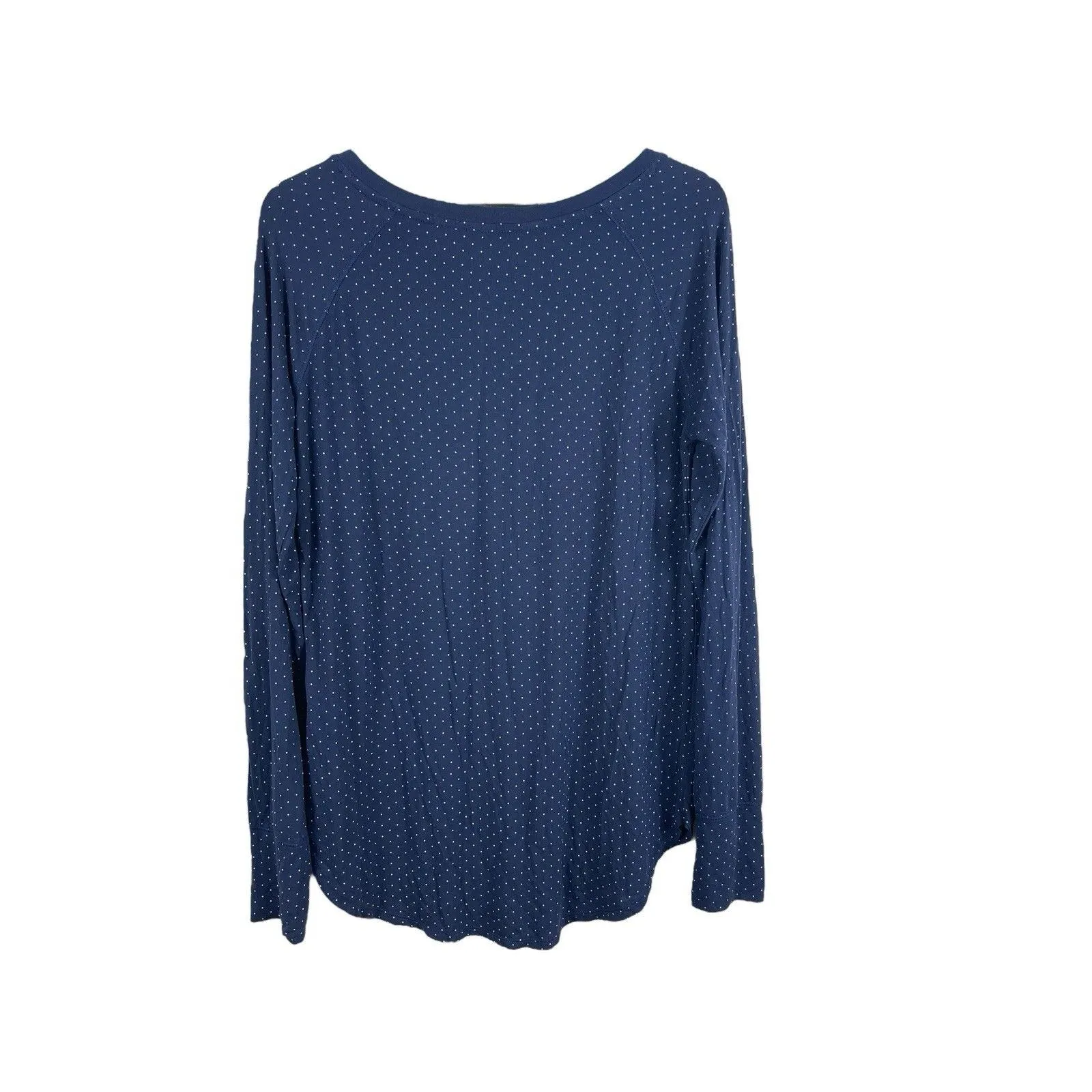 Love by Gap Women’s S Navy Polka Dot Long Sleeve Sleep Shirt “goodnight” Soft - Image 4