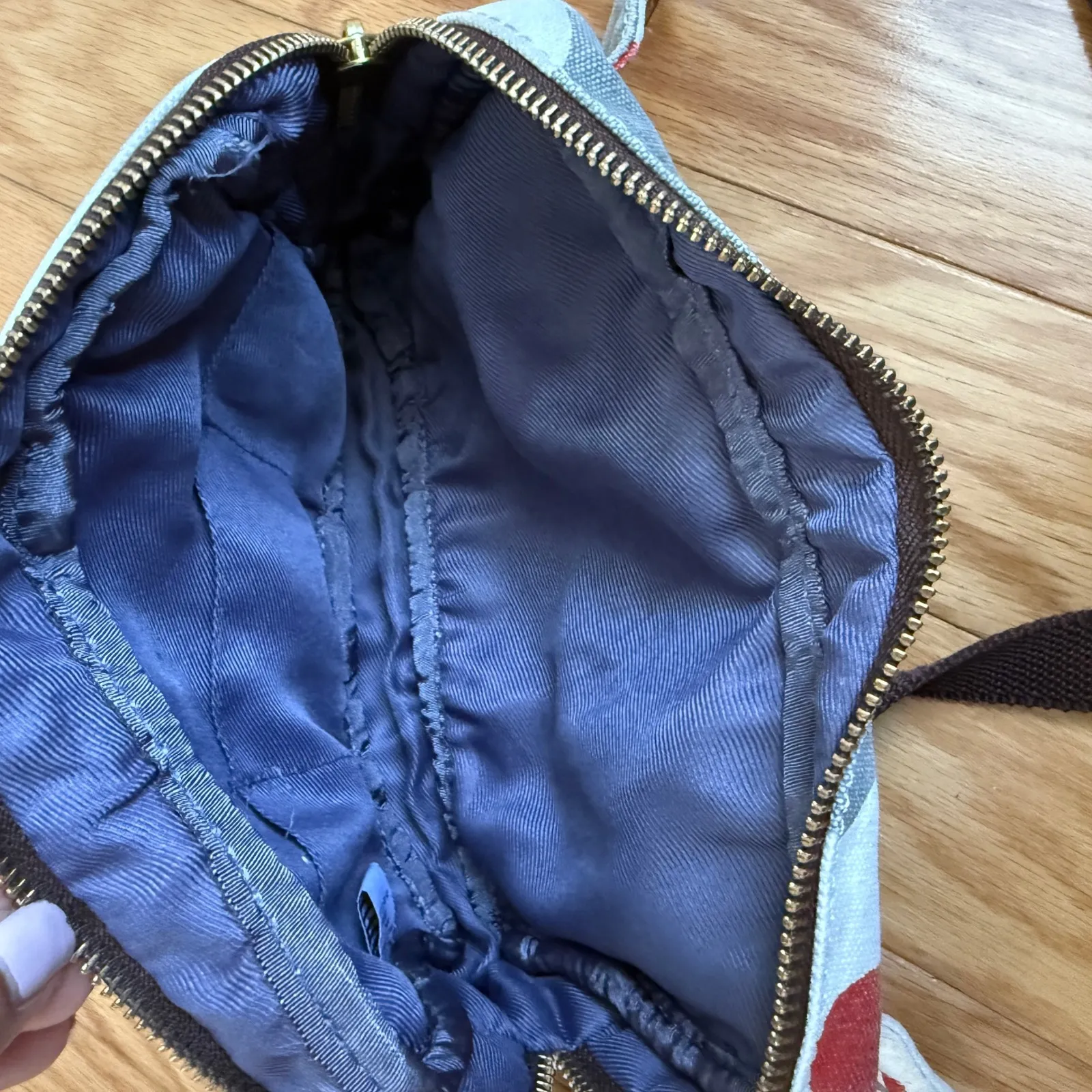 Maika Floral Print Belt Bag Gray White‎ Red Hip Bum Waist Travel Bag - Image 8