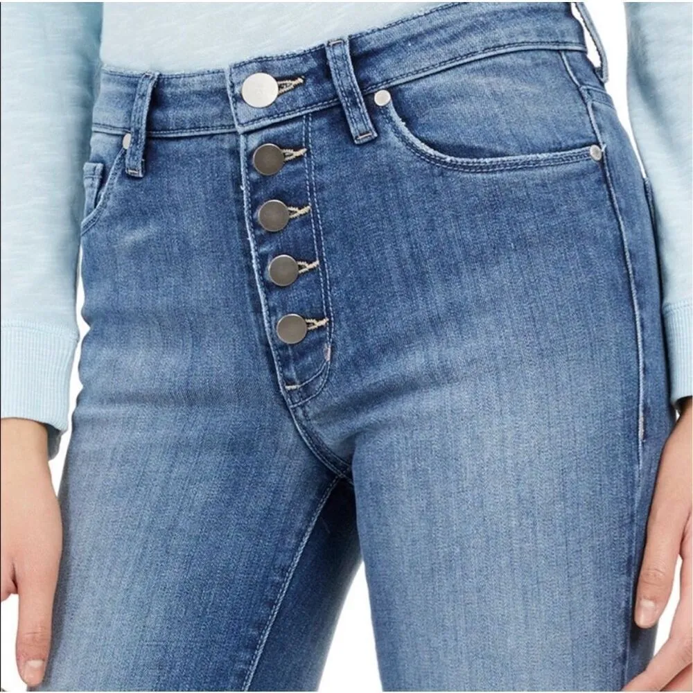 ✨Greene St. Denim Cropped Dark Wash Button - Image 4