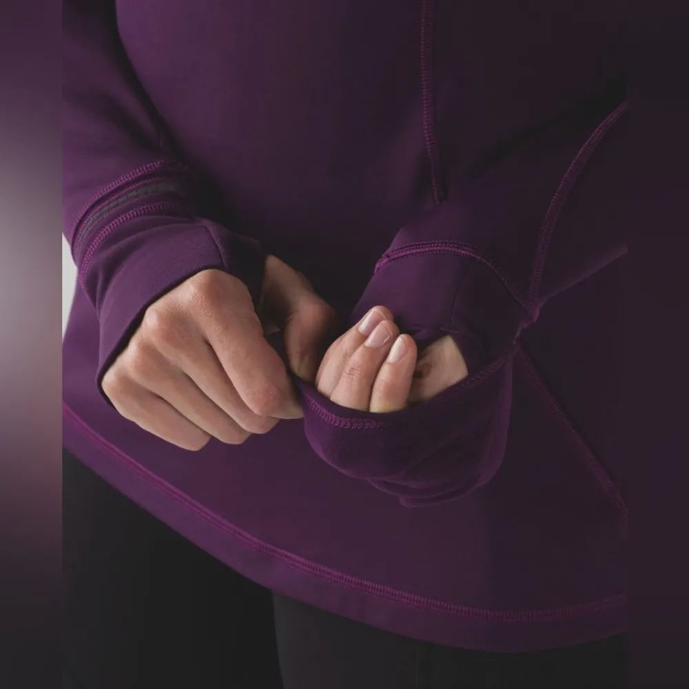 Lululemon First Mile 1/2 Zip Pullover Long Sleeve in Magenta Size 6 - Image 7