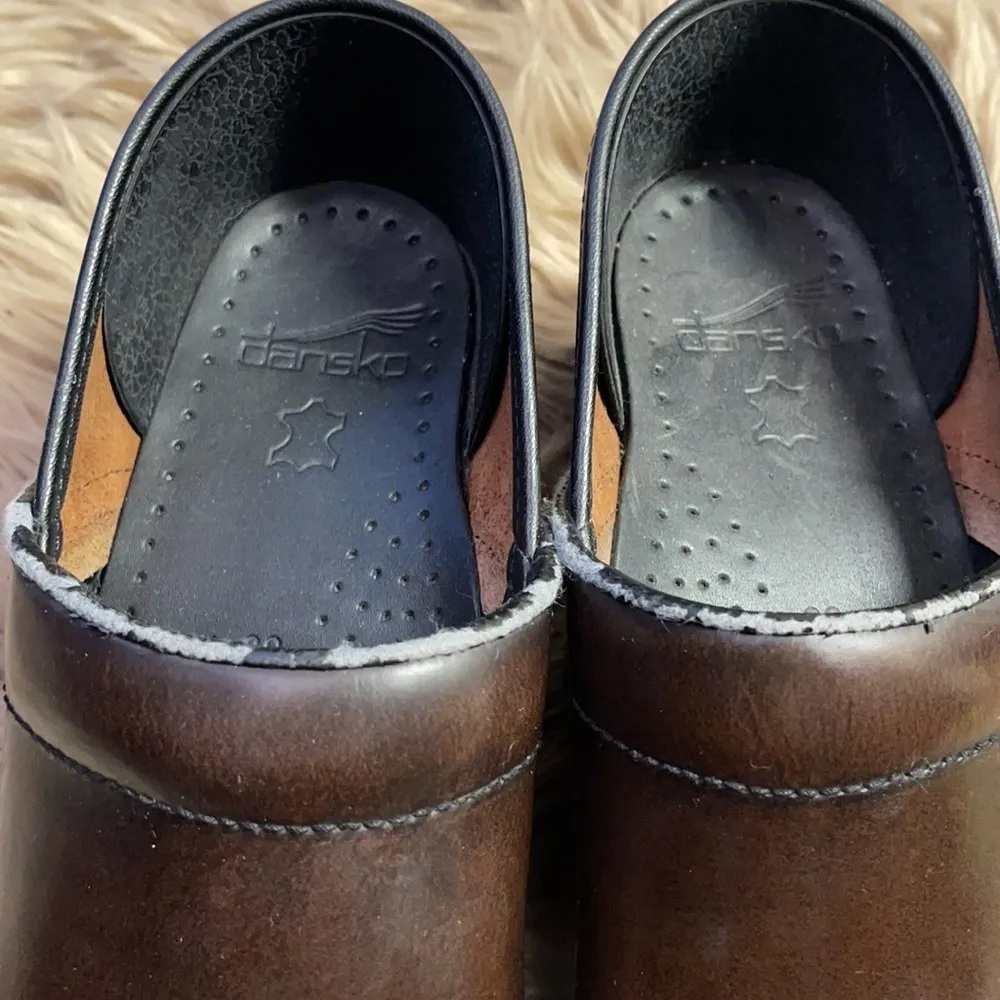 Dansko Brown Leather Clogs Size 38 (US 7.5-8) - Image 6