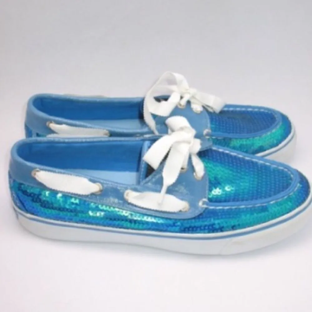 NWOB Sperry Topsider Blue Sequin Shoes - Image 5