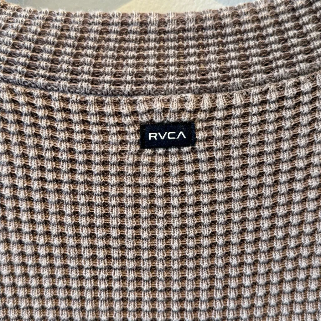 RVCA Brown Houndstooth Tank Top - Image 3