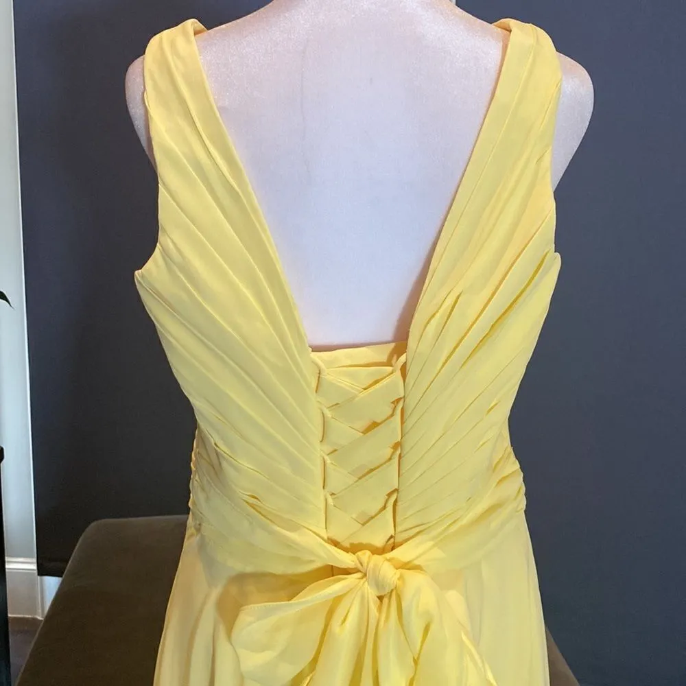 Women’s Yellow Full Length Chiffon V - Image 5