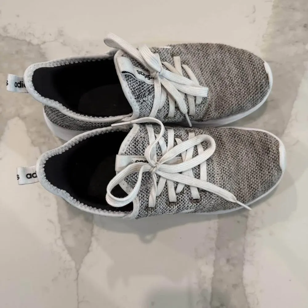 Adidas Cloudfoam Athletic Running Shoes Womens 6.5 Gray/White Lifestyle Sneakers - Image 6