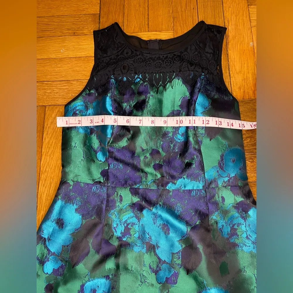 Anthropologie Leifdottir Green/Purple Dress Size 6 - Image 4