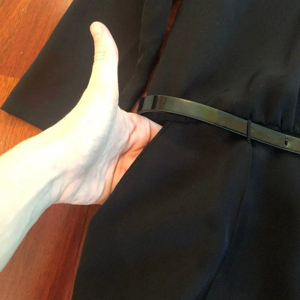 Ted Baker Black Belted Long-Sleeve Romper - Image 6