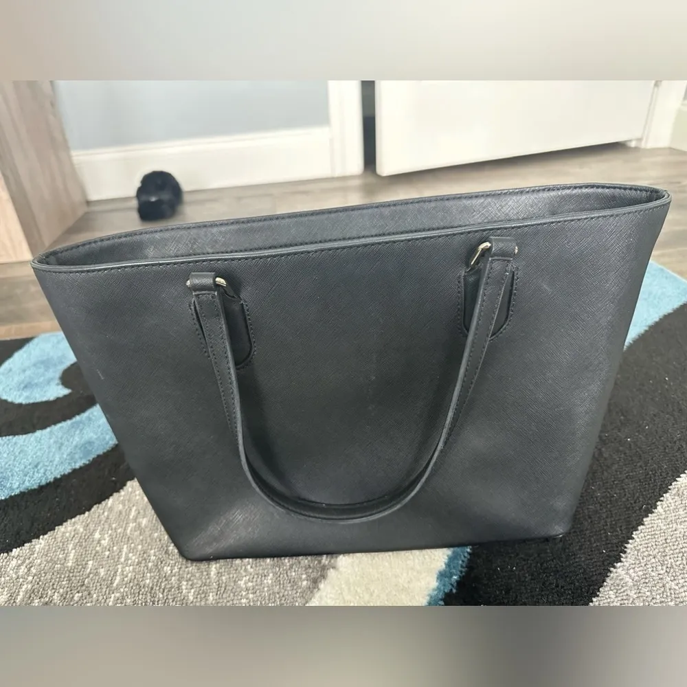 Kate Spade Black Leather Saffiano Tote Shoulder Bag‎ - Image 3