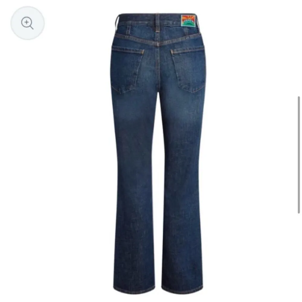 Daily Blue By AG Manya Jeans Straight Leg High Rise Dark Legacy Wash Size 24 NEW - Image 3