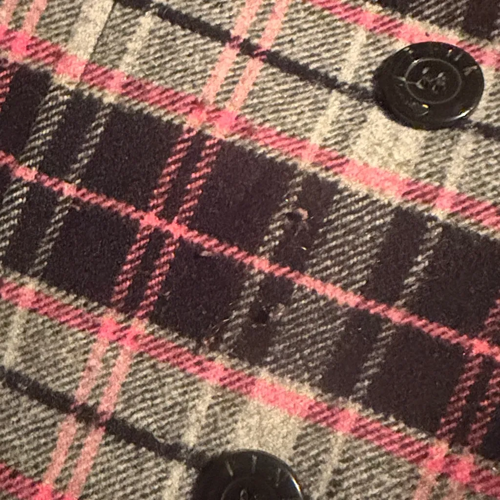 VS PINK Y2K Style Winter ‘09 Plaid Peacoat Size Medium - Image 11