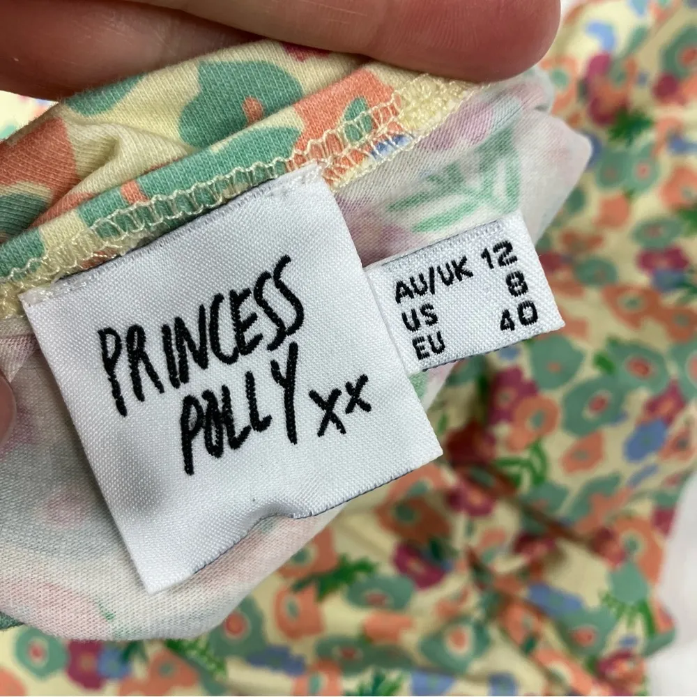 Princess Polly | Retro Floral 100% Cotton Ruched Bodycon Dress 8 - Image 3