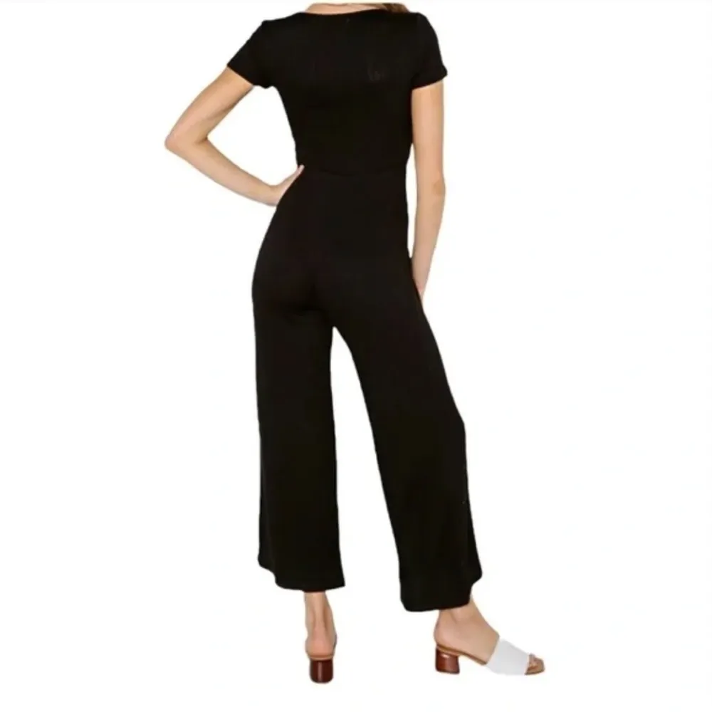 L*Space Jasmine XS‎ Black Stretch Comfy Jumpsuit - Image 4