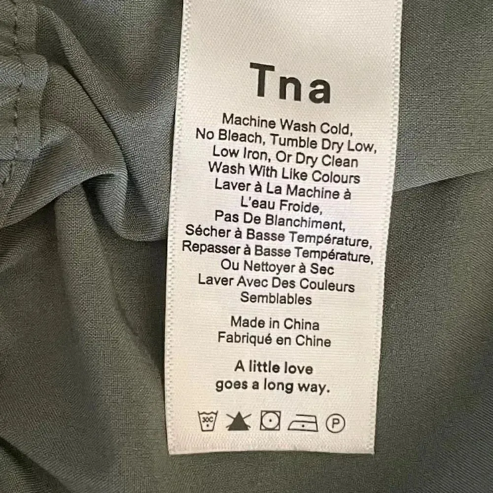 TNA Revolve Olive Green Elastic Waist Sporty Running Mid - Image 5