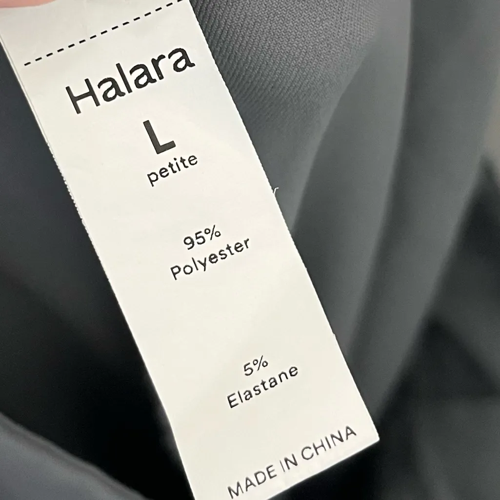 Halara Wide Leg Trousers Women’s Large Petite Gray Work Stretch High Rise - Image 9