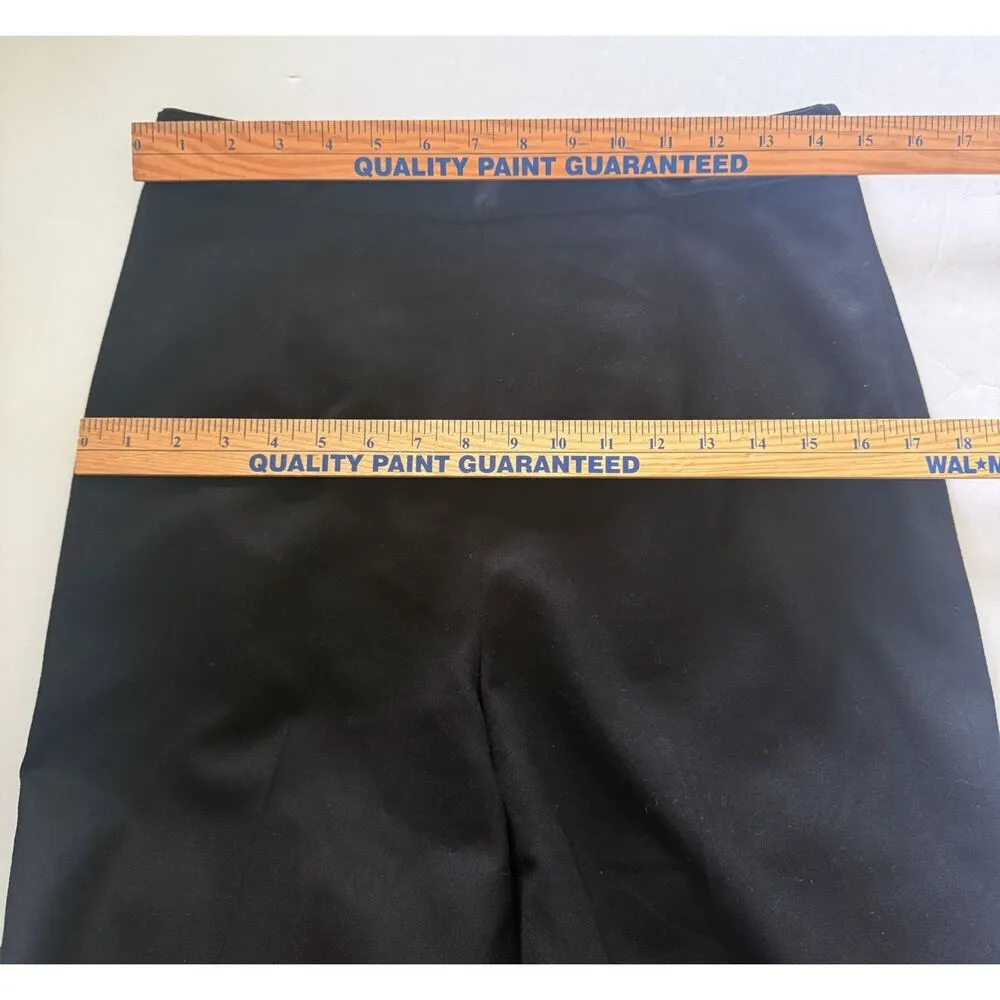 VTG Talbots Black Italian Wool Dress Pants Side Zip Stretch Tailored Trousers 8 - Image 4