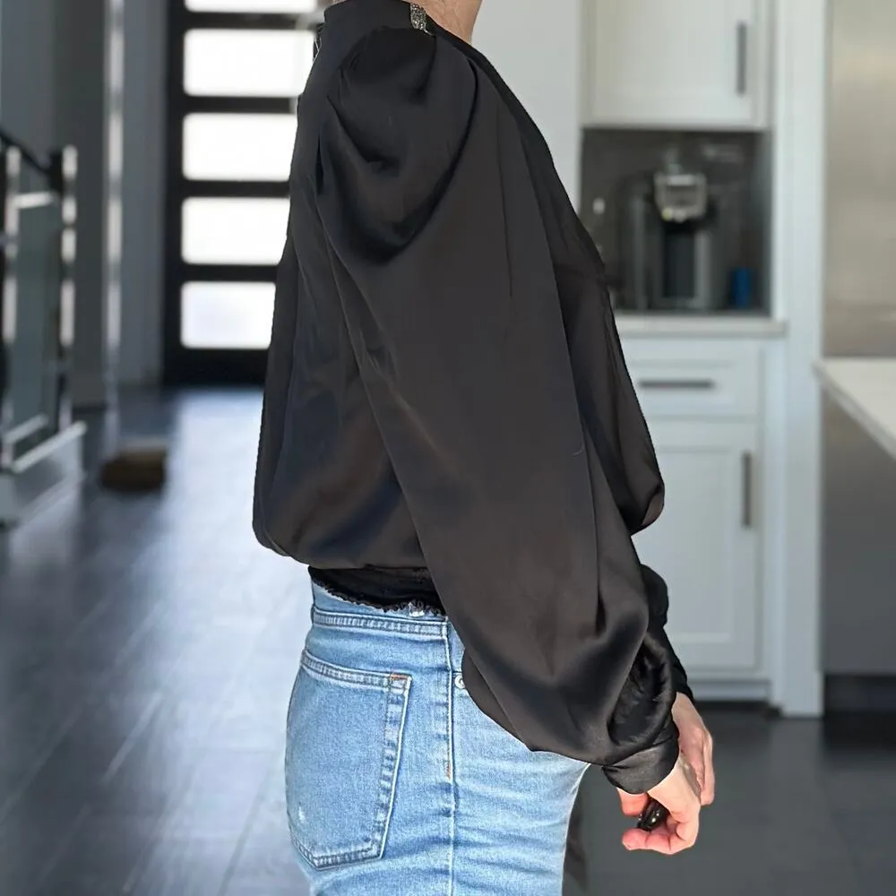 Ramy Brook Mammie Blouse Black Size Small NWT - Image 6