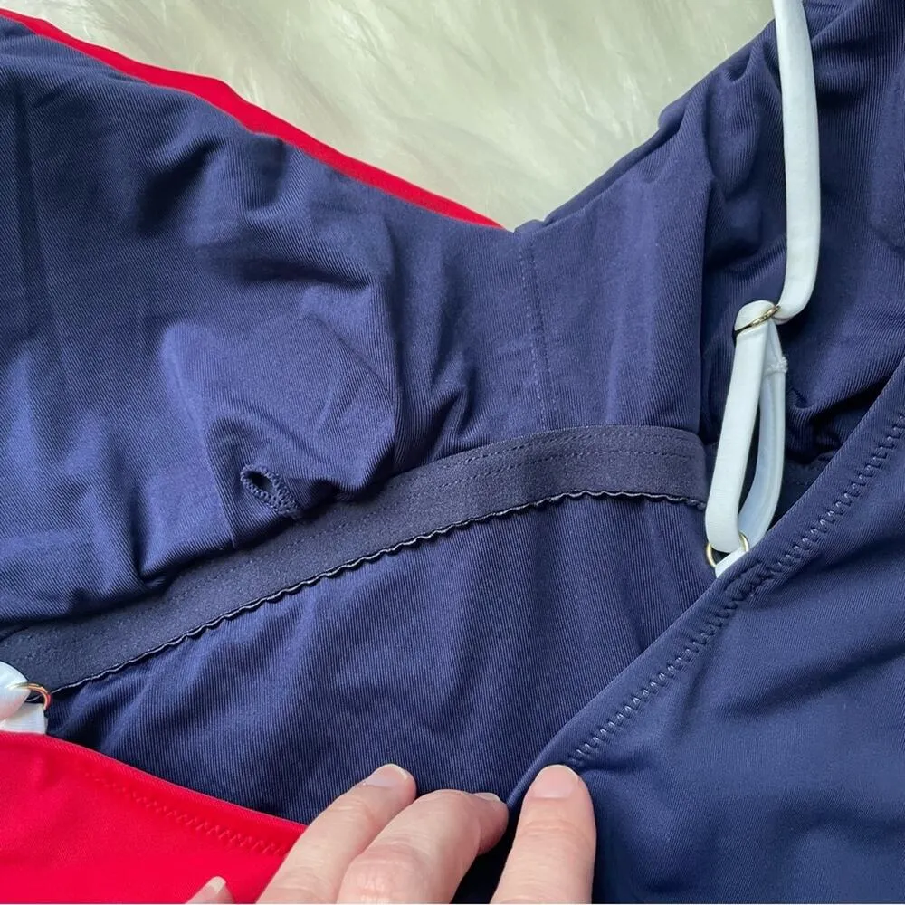 Enfasis One Piece Swimsuit Red White & Blue NWT Size 4 - Image 4