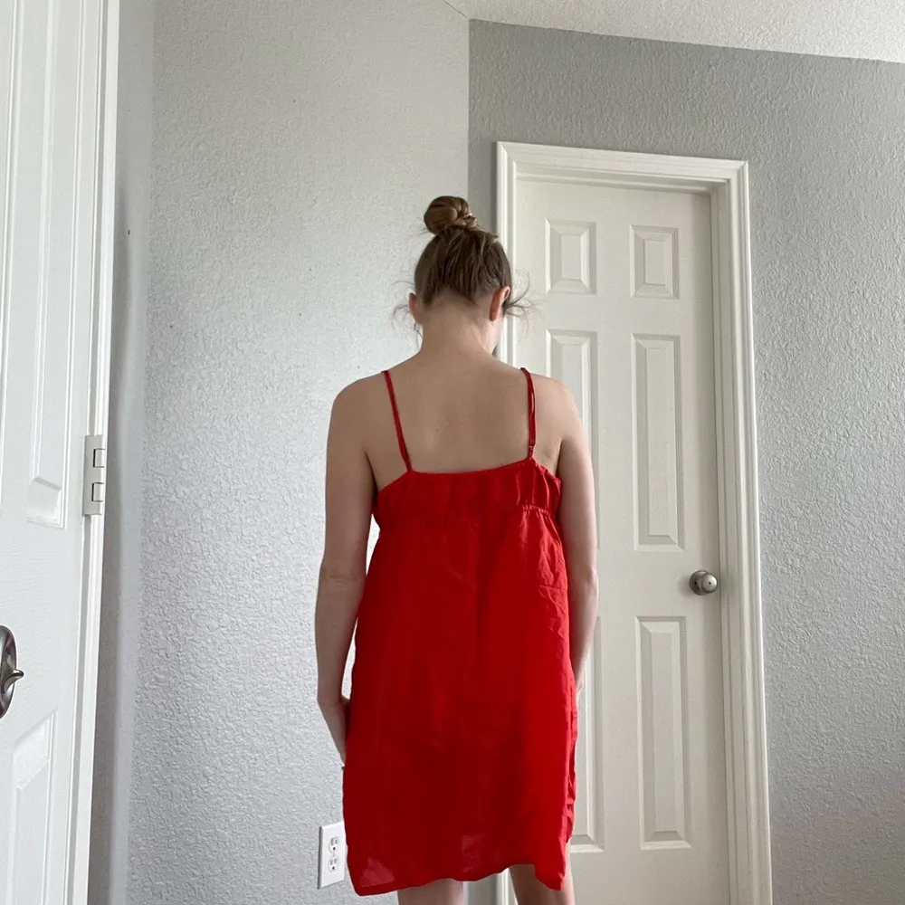 Vintage Aerie Red Silk Slip Dress - Image 6