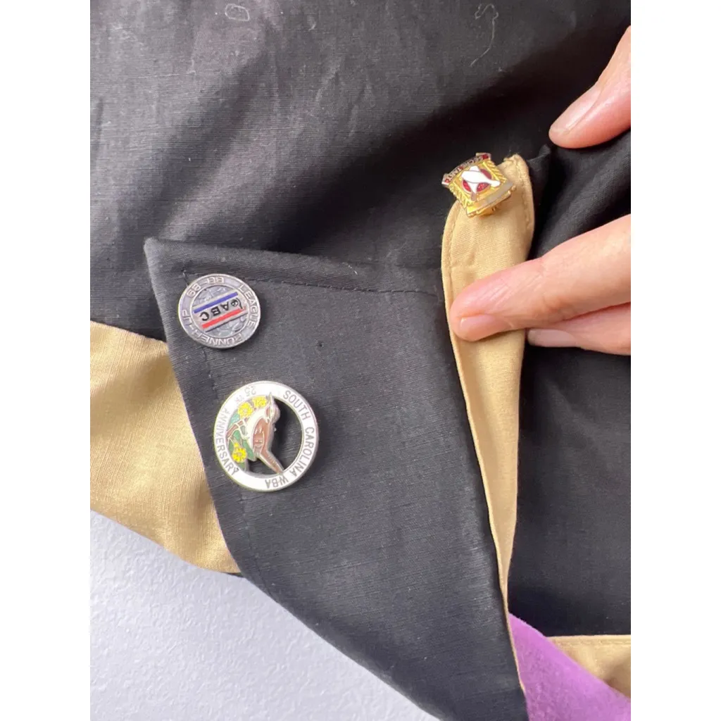 Vintage King Louie Bowling Shirt Women’s Small Black Gold “Wanda” USA Retro - Image 5