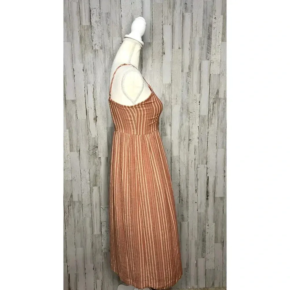 American Eagle Women's Striped Button Down Midi Dress Size‎ XS Multicolor - Image 3