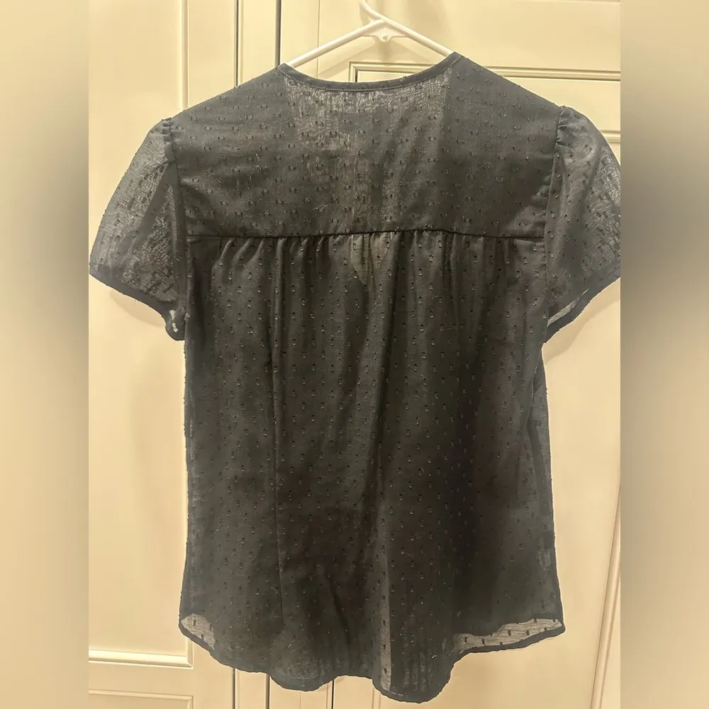 Ann Taylor LOFT Swiss Dot Short Sleeve Blouse - Image 2