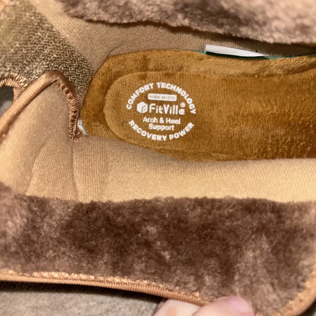 Womens 8 Wide Fitville Boots Diabetic Orthotic Adaptive Hook Loop "fur" Lined - Image 6