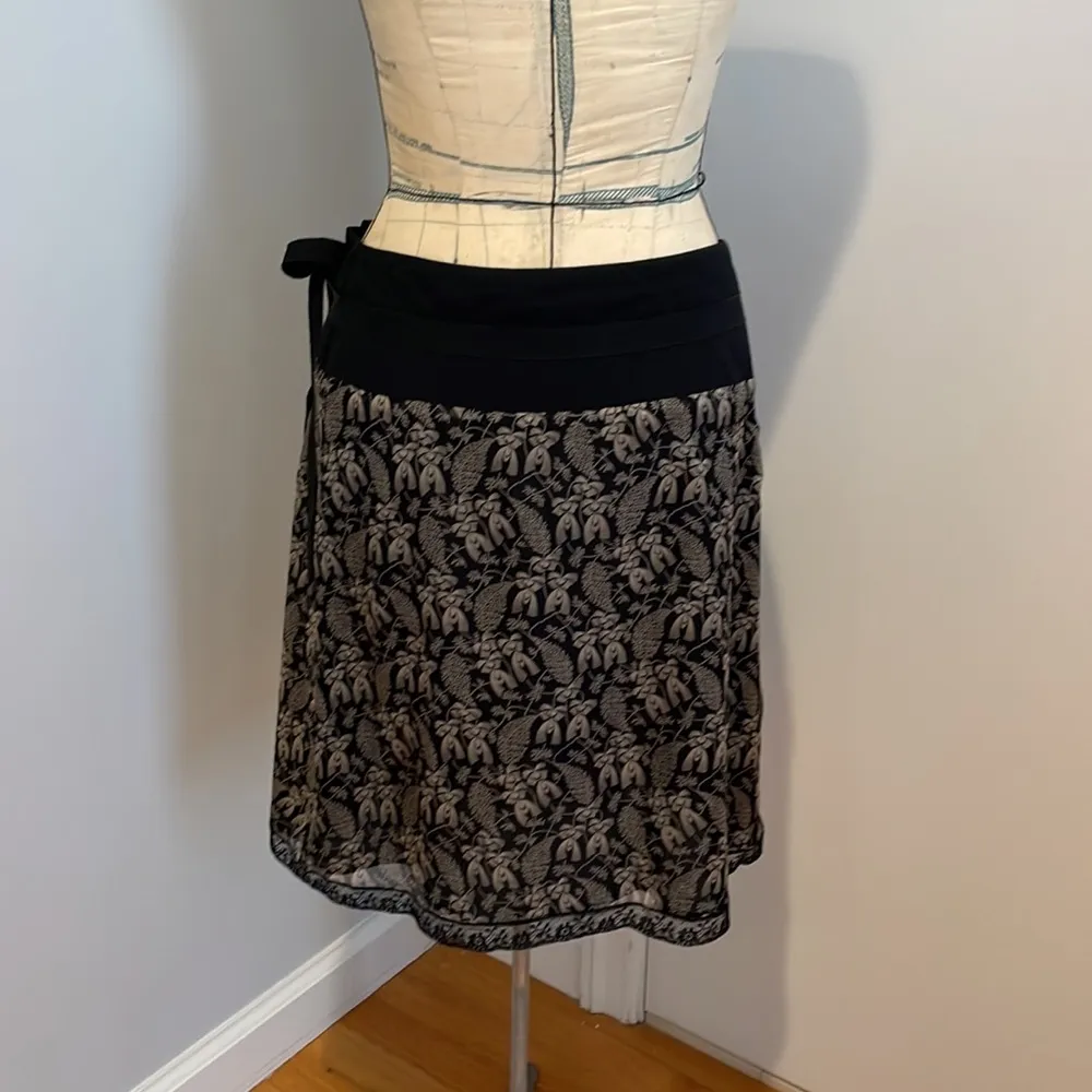 Max Mara Max and Co Patterned Wrap Skirt Size 6 - Image 2