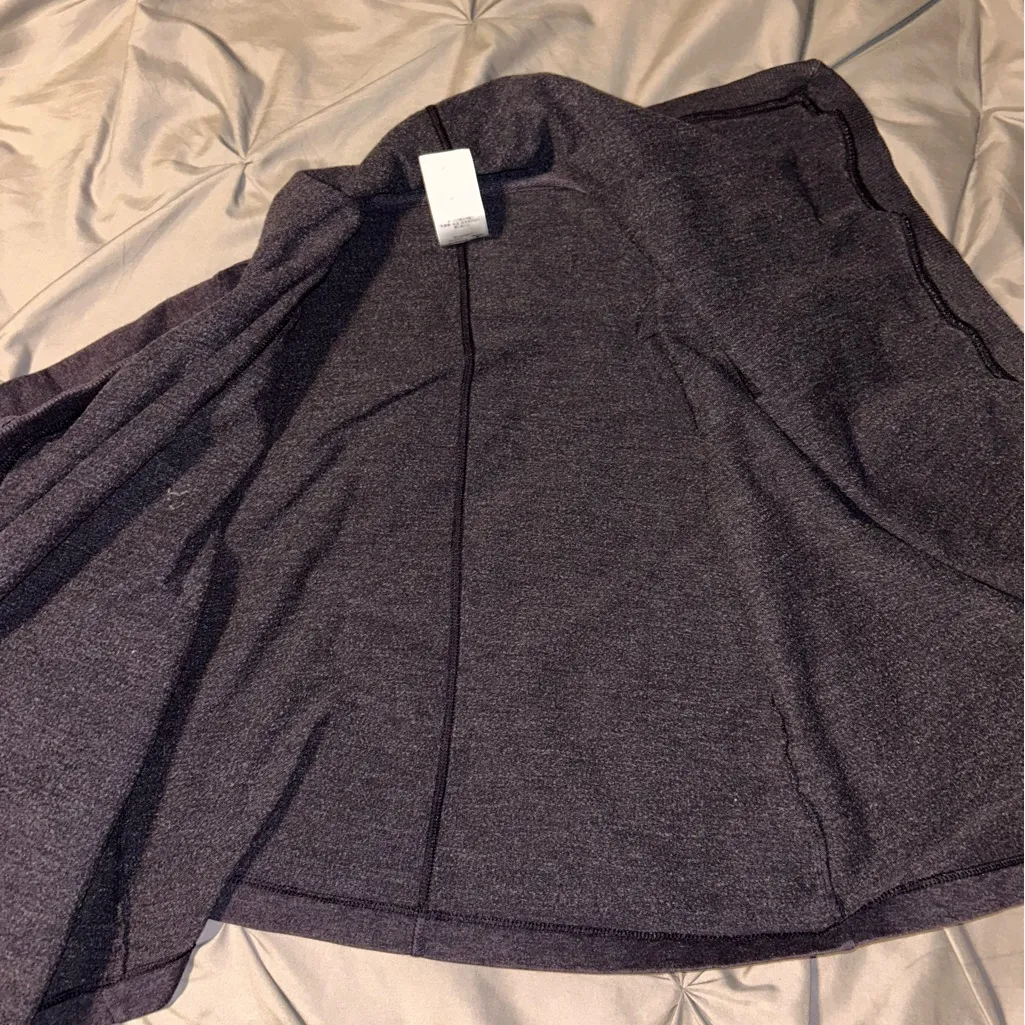 Patagonia Women's Small At Sea Purple Open Front Sweater, Organic Cotton Blend - Image 8