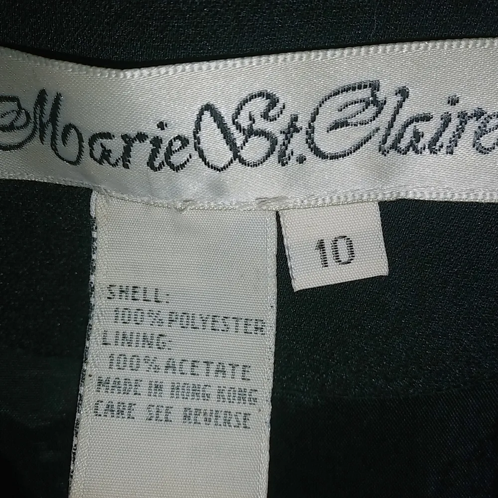 Marie St Claire 10 Black Beaded Pants Suit Funeral - Image 8