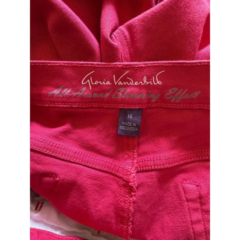 Gloria Vanderbilt Amanda Fuchsia Crop Jeans 16 - Image 6