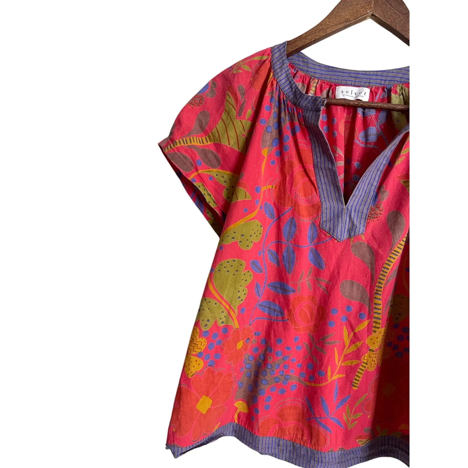 Velvet by Graham & Spencer Tullia Top in Red Womans Medium - Image 3