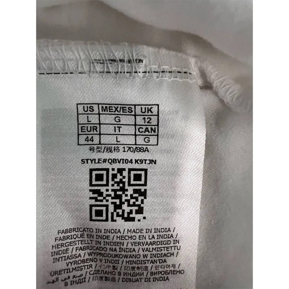 Guess Women's Beaded White T-Shirt Size L Short Sleeve Casual Top - Image 6