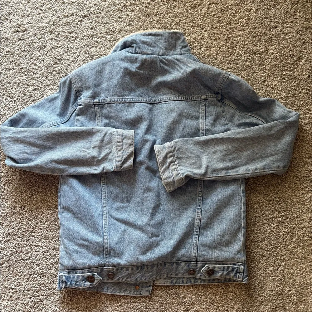 Topshop Sherpa Denim Jean Jacket - Image 3