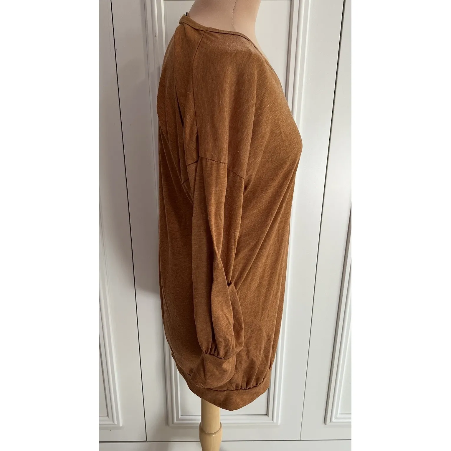 Zanzea Rust Brown Tunic Top‎ Pockets Lagenlook Minimalist Boho Classic - Image 3